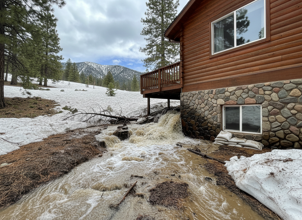 How Spring Snowmelt Affects Homes in Cedarpines Park