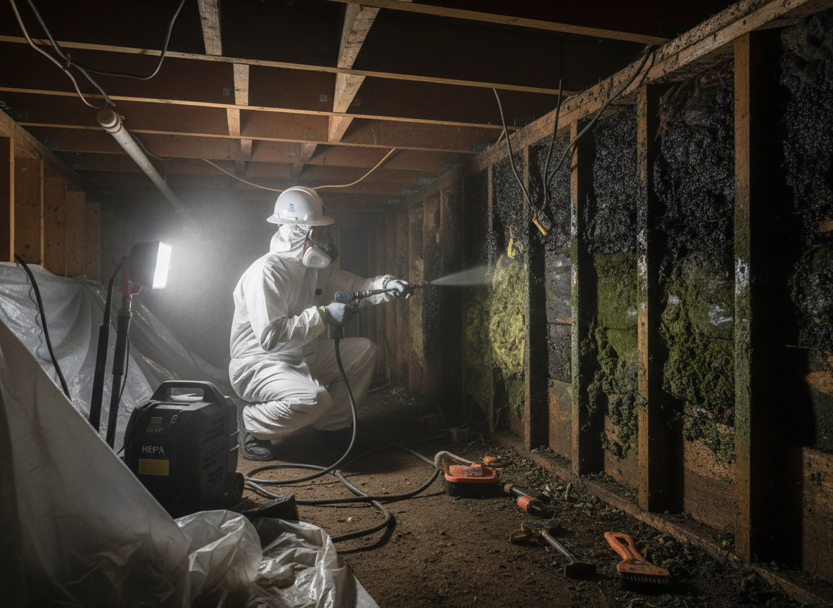 Crawl Space Mold Removal in Cedarpines Park, CA